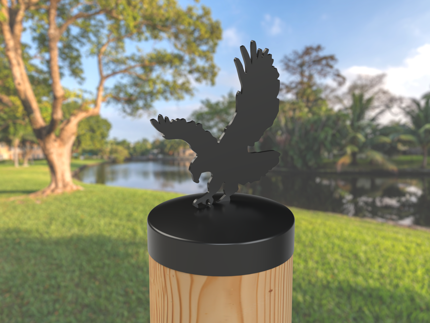 Eagle, Round Post Cap (4x4 Round Post Size) - Madison Iron and Wood