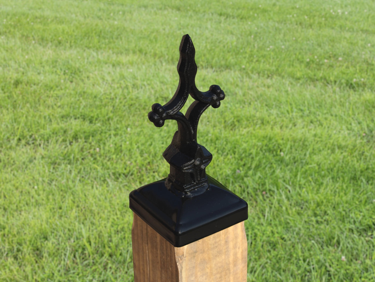 4x4 Open Cross Post Cap (3.5 x 3.5 Post Size) - Madison Iron and Wood