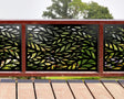 80"x30" - Willow Leaves Fence/Gate Panel Insert - Madison Iron and Wood