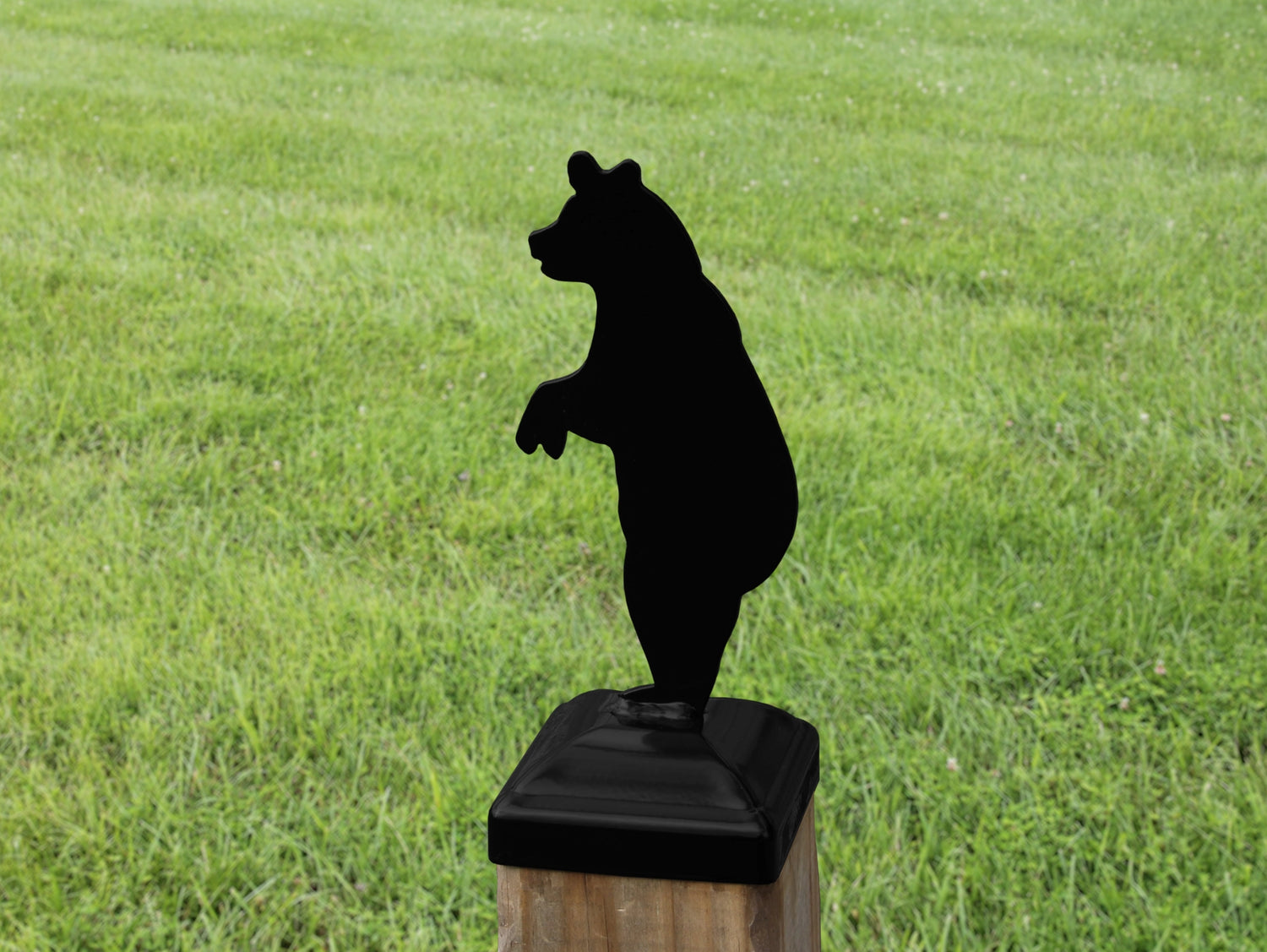 4x4 Bear Standing Post Cap (Fits 3.5 x 3.5 Post Size) - Madison Iron and Wood