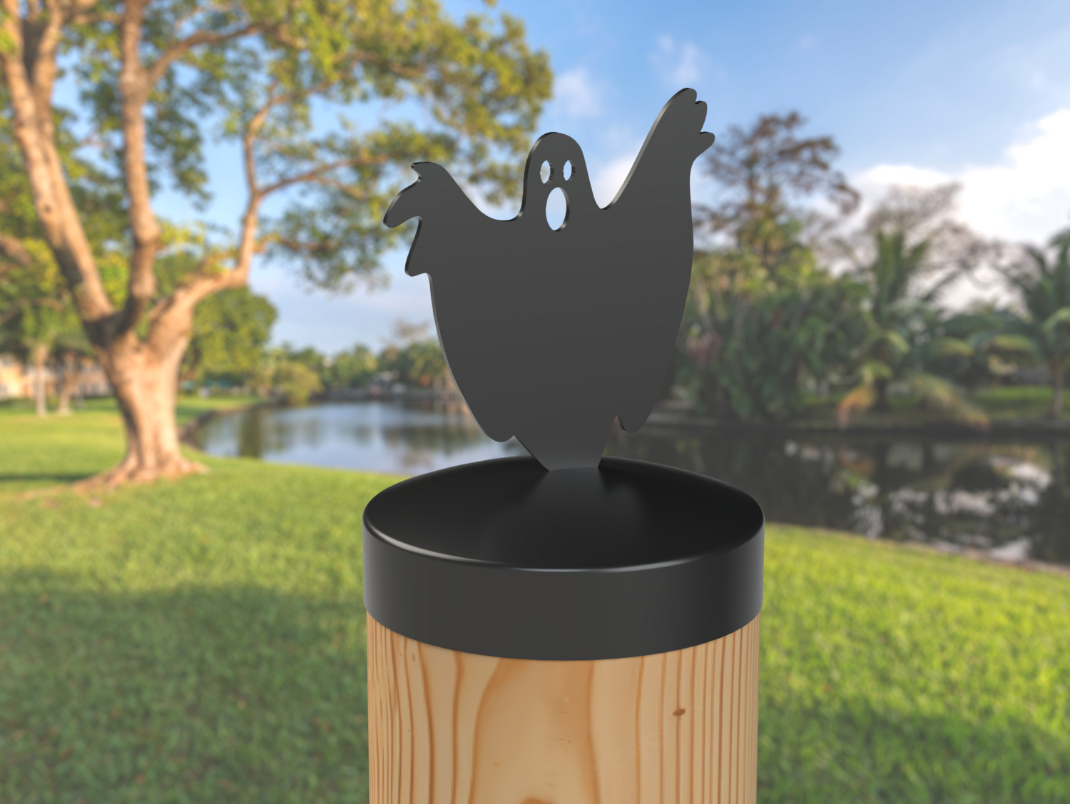 Ghost, Round Post Cap (4x4 Round Post Size) - Madison Iron and Wood