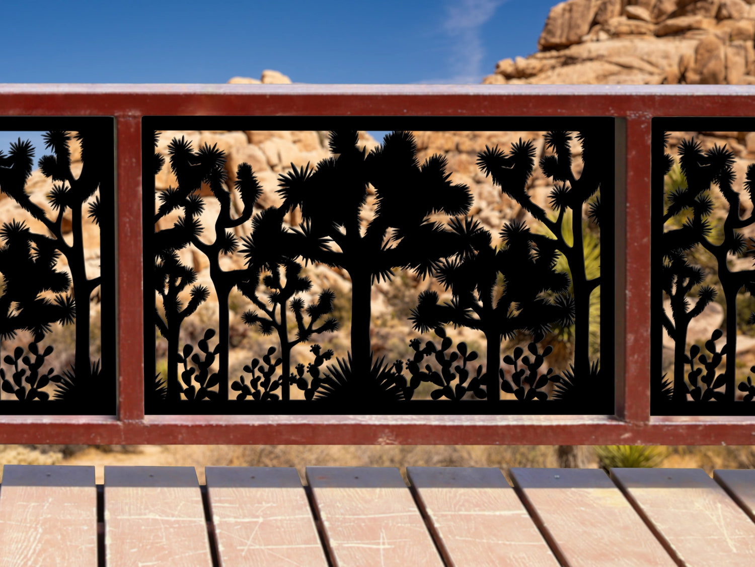 80"x30" - Joshua Tree National Park Fence/Gate Panel Insert - Madison Iron and Wood