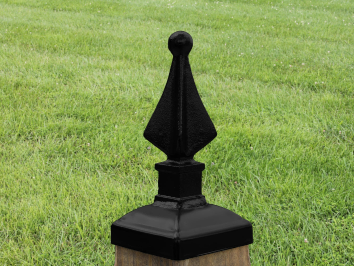 4x4 Quad Spear Post Cap (3.5 x 3.5 Post Size) - Madison Iron and Wood