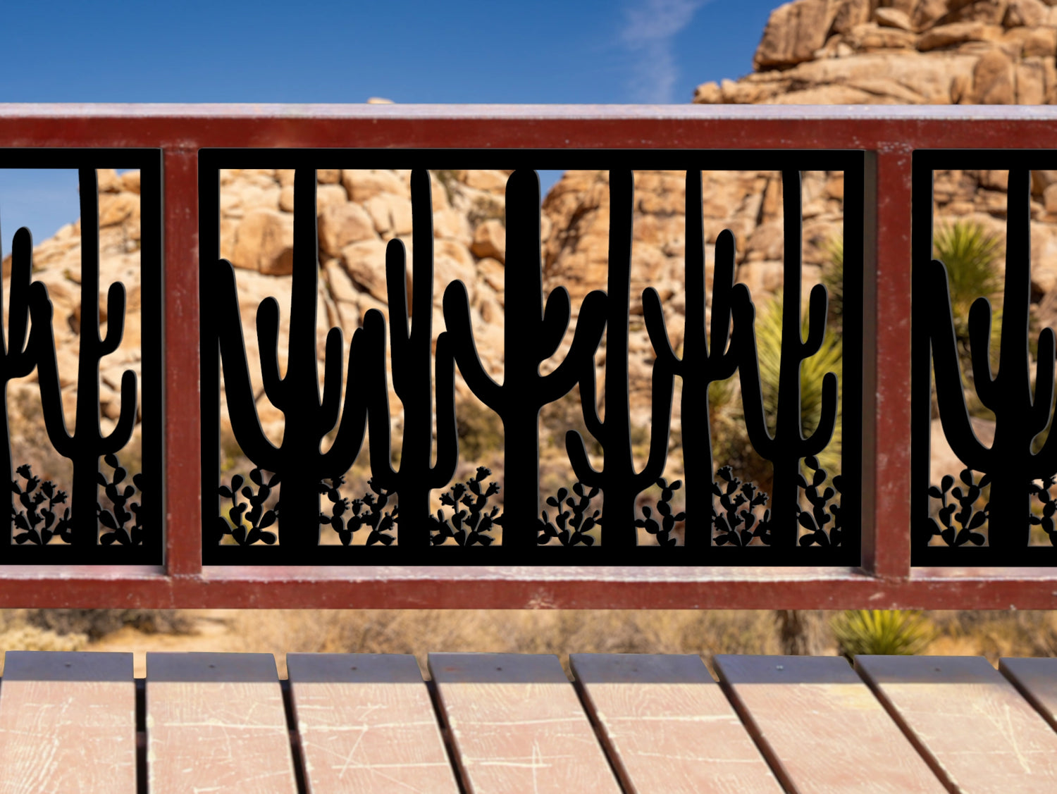 80"x30" - Saguaro National Park Fence/Gate Panel Insert - Madison Iron and Wood