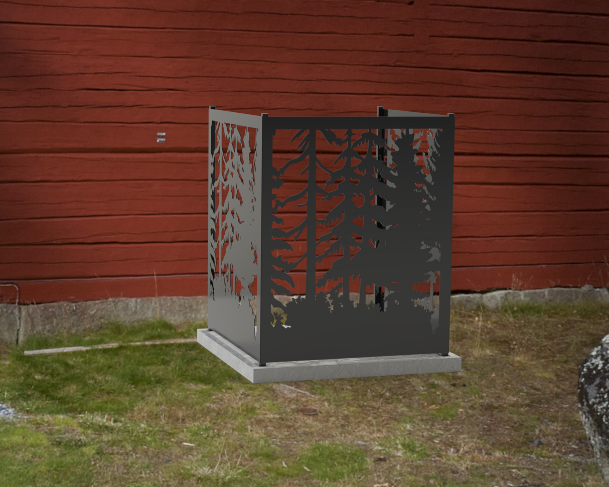 Forest Design AC Unit Cover - Multiple Sizes - Madison Iron and Wood