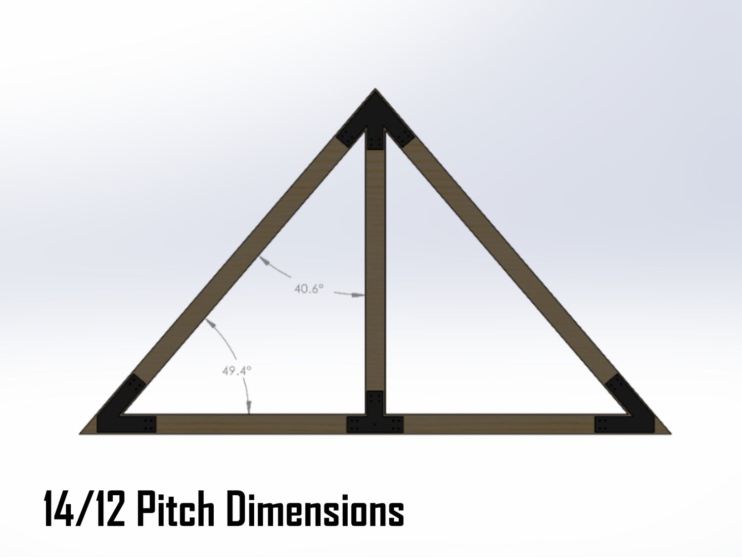 King Truss Industrial Brackets, For 8 Inch Lumber - Madison Iron and Wood