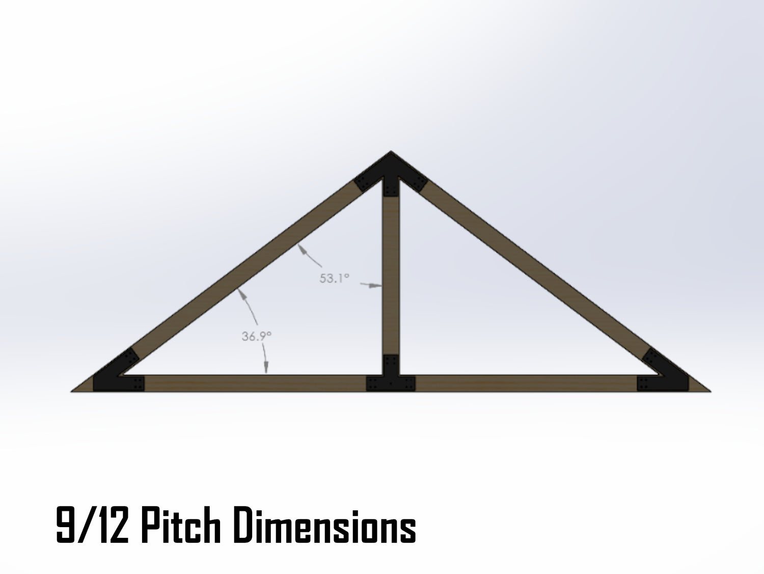 King Truss Industrial Brackets, For 8 Inch Lumber - Madison Iron and Wood