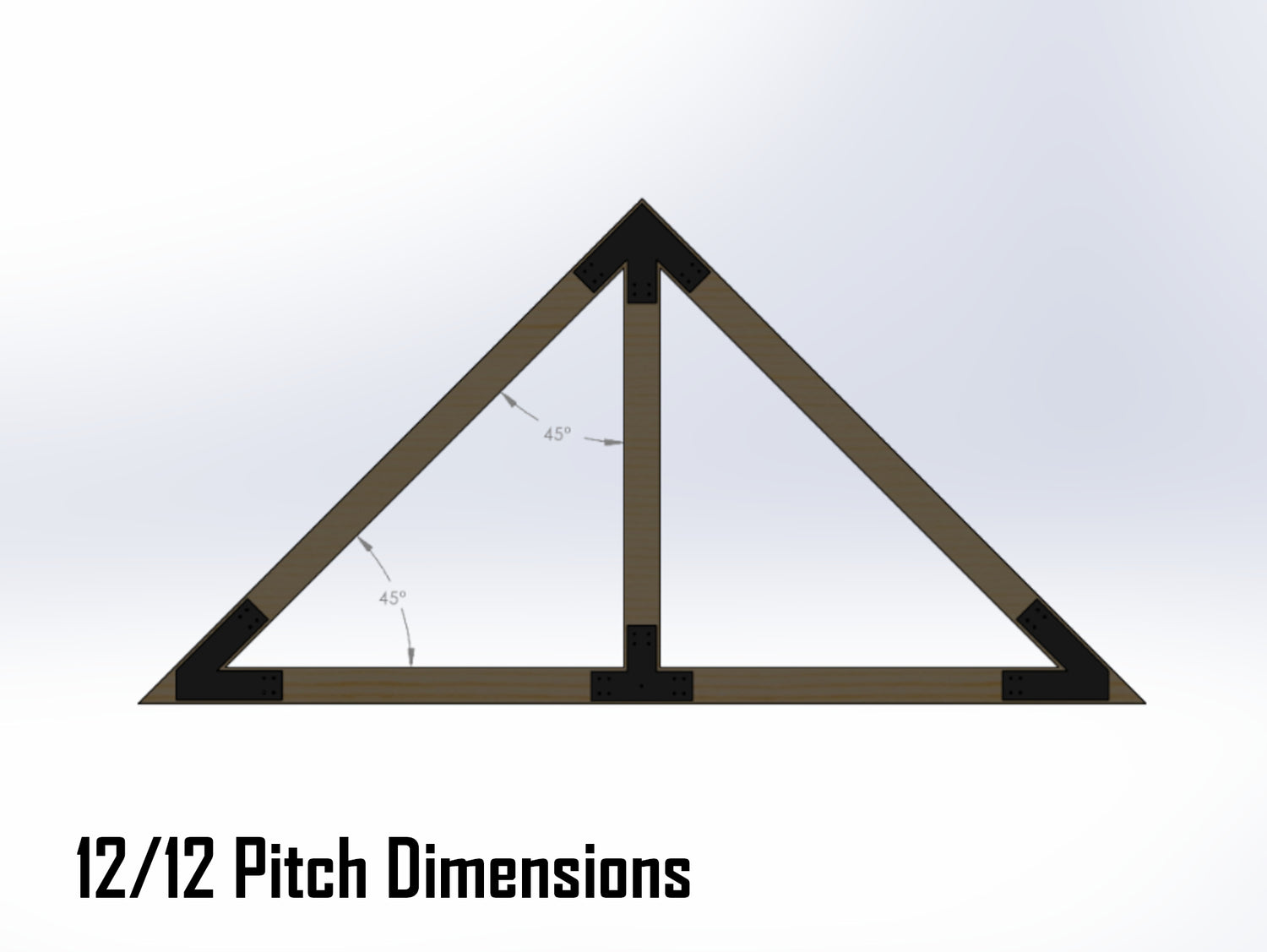 King Truss Industrial Brackets, For 8 Inch Lumber - Madison Iron and Wood