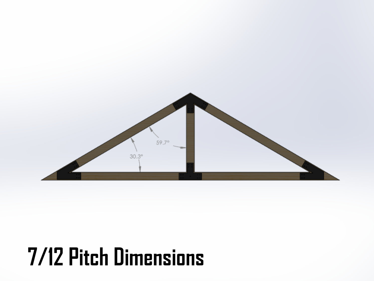 King Truss Industrial Brackets, For 8 Inch Lumber - Madison Iron and Wood