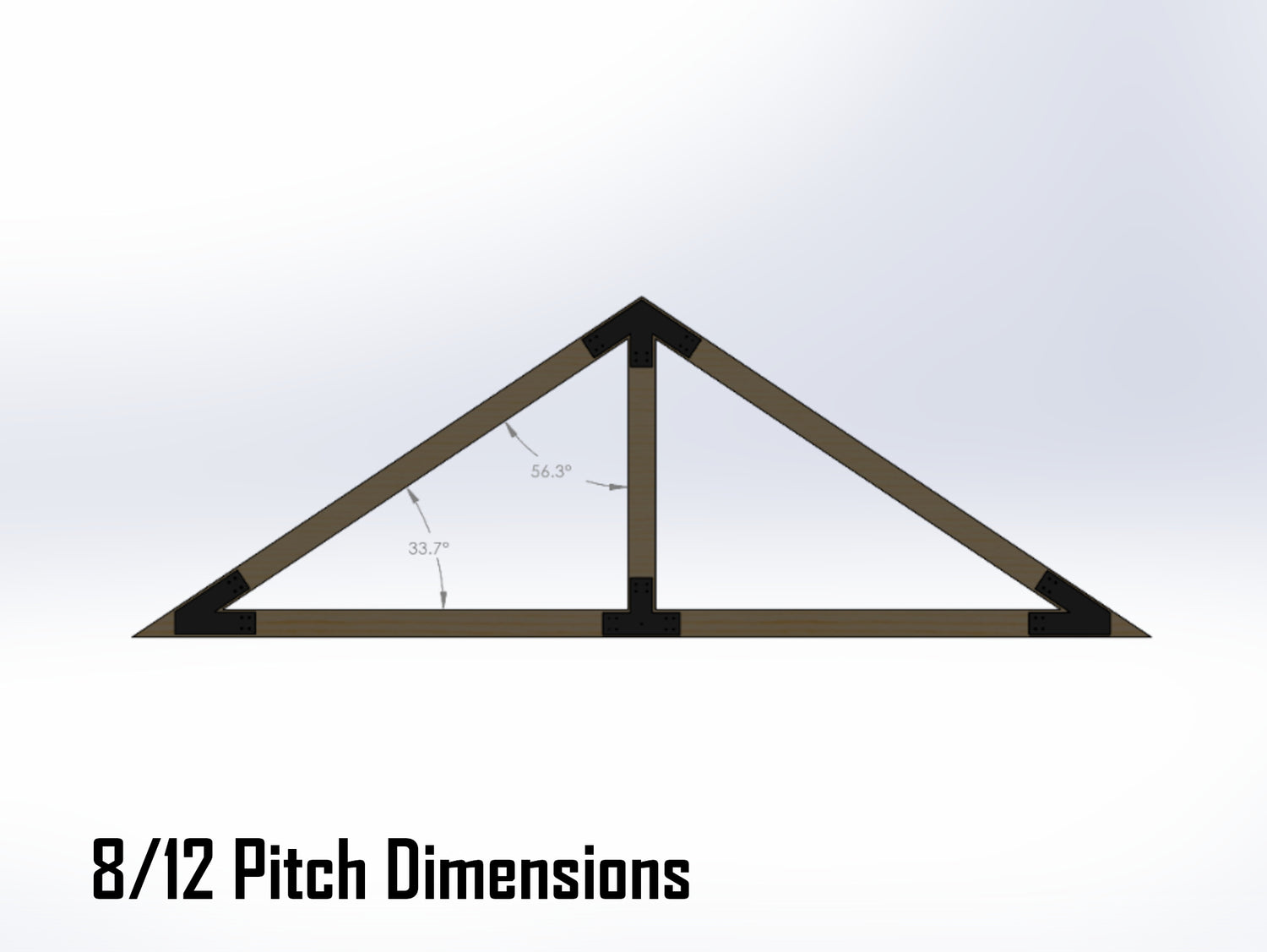 King Truss Industrial Brackets, For 8 Inch Lumber - Madison Iron and Wood
