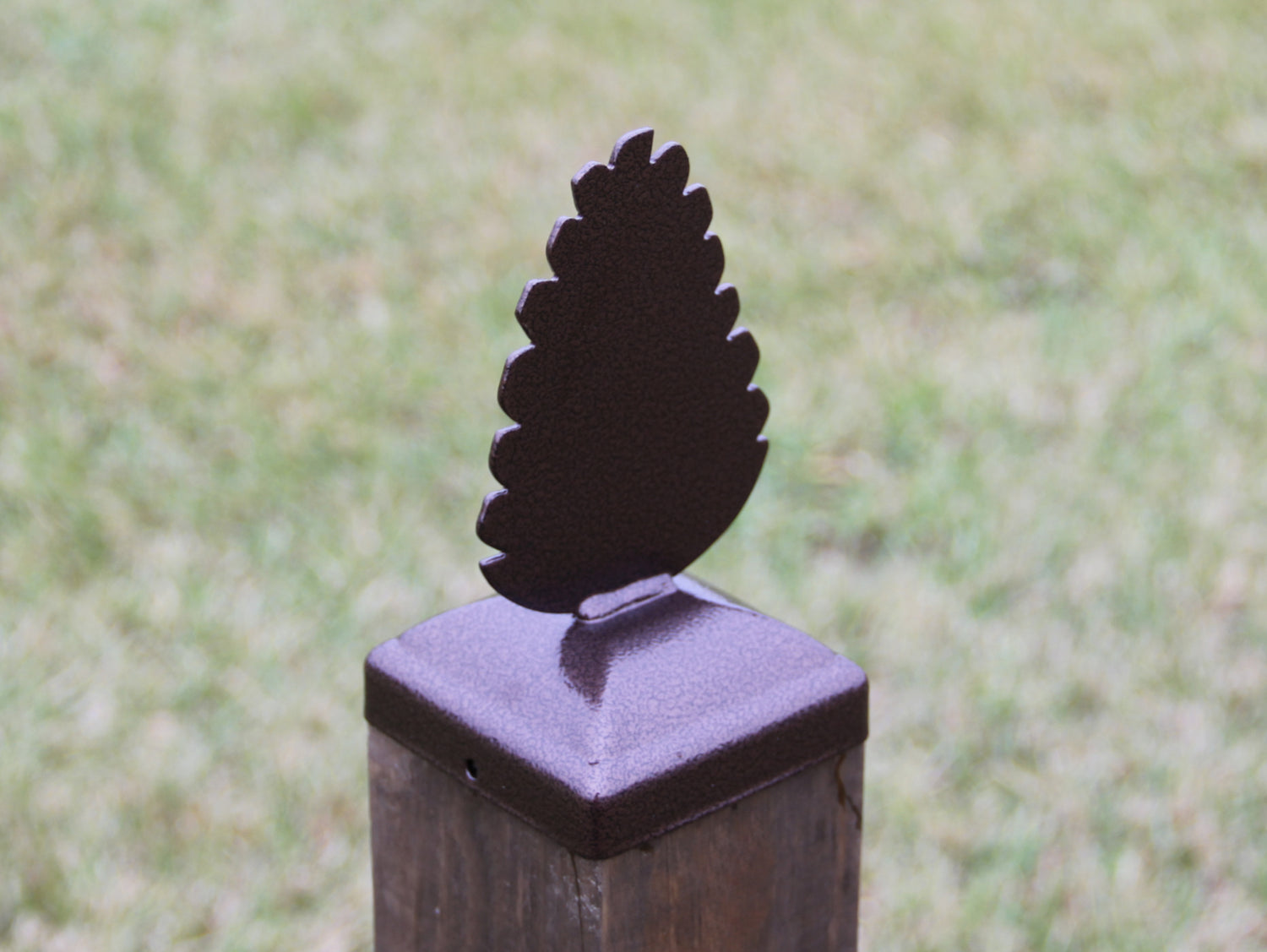 True Size 6x6 Post Cap with Plants and Insects Finial Choice - Madison Iron and Wood