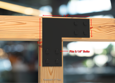 Industrial Style Brackets for 4x4 Dimensional Lumber - Madison Iron and Wood