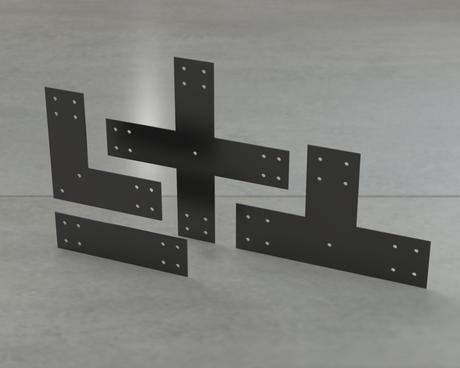 Industrial Style Brackets for 6x6 Dimensional Lumber - Madison Iron and Wood