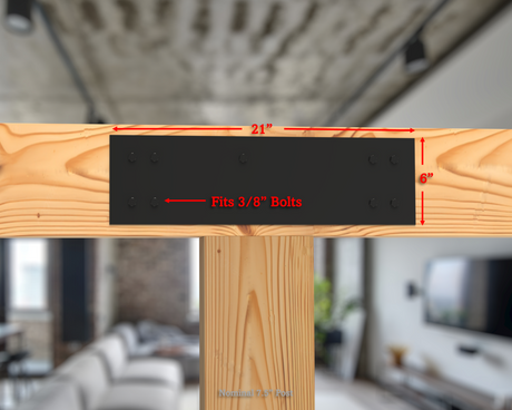 Industrial Style Brackets for 8x8 Dimensional Lumber - Madison Iron and Wood