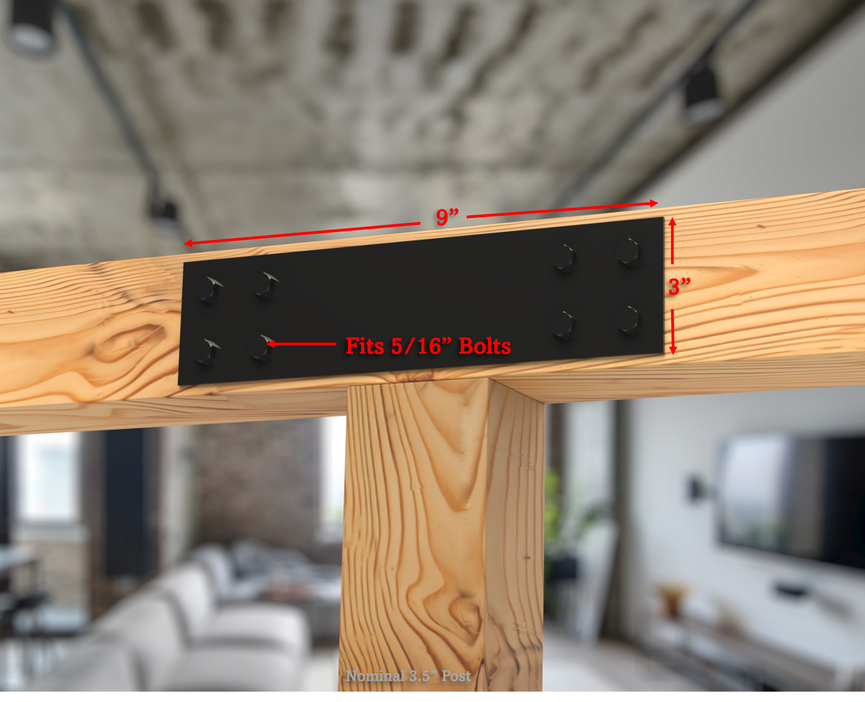 Industrial Style Brackets for 4x4 Dimensional Lumber - Madison Iron and Wood