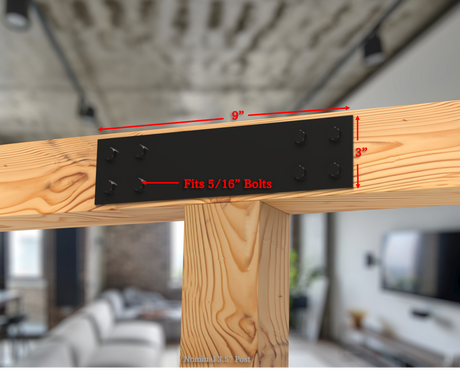 Industrial Style Brackets for 4x4 Dimensional Lumber - Madison Iron and Wood