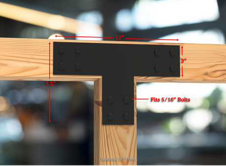 Industrial Style Brackets for 4x4 Dimensional Lumber - Madison Iron and Wood