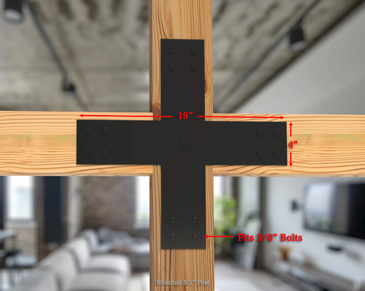 Industrial Style X Brackets - Various Sizes - Madison Iron and Wood