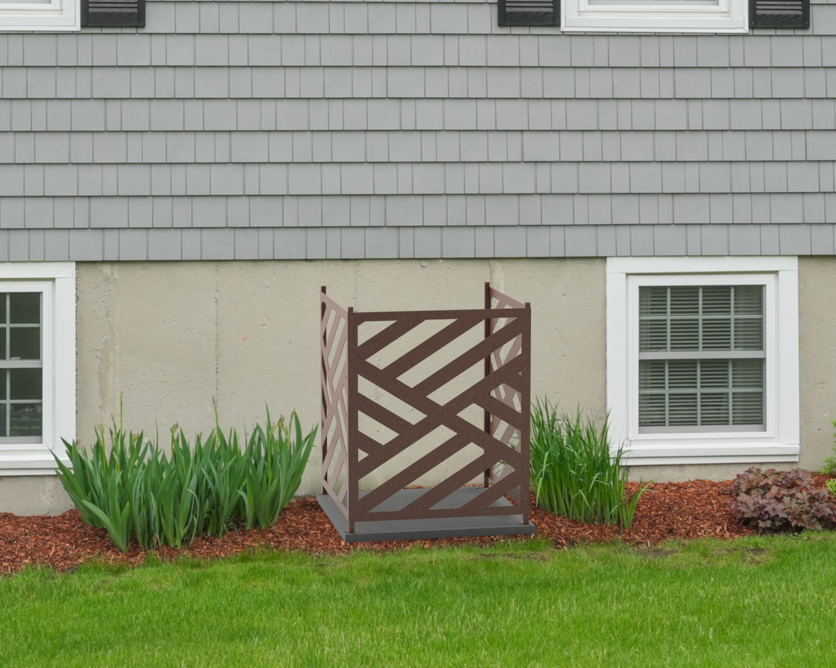 Modern Design AC Unit Cover - Multiple Sizes - Madison Iron and Wood