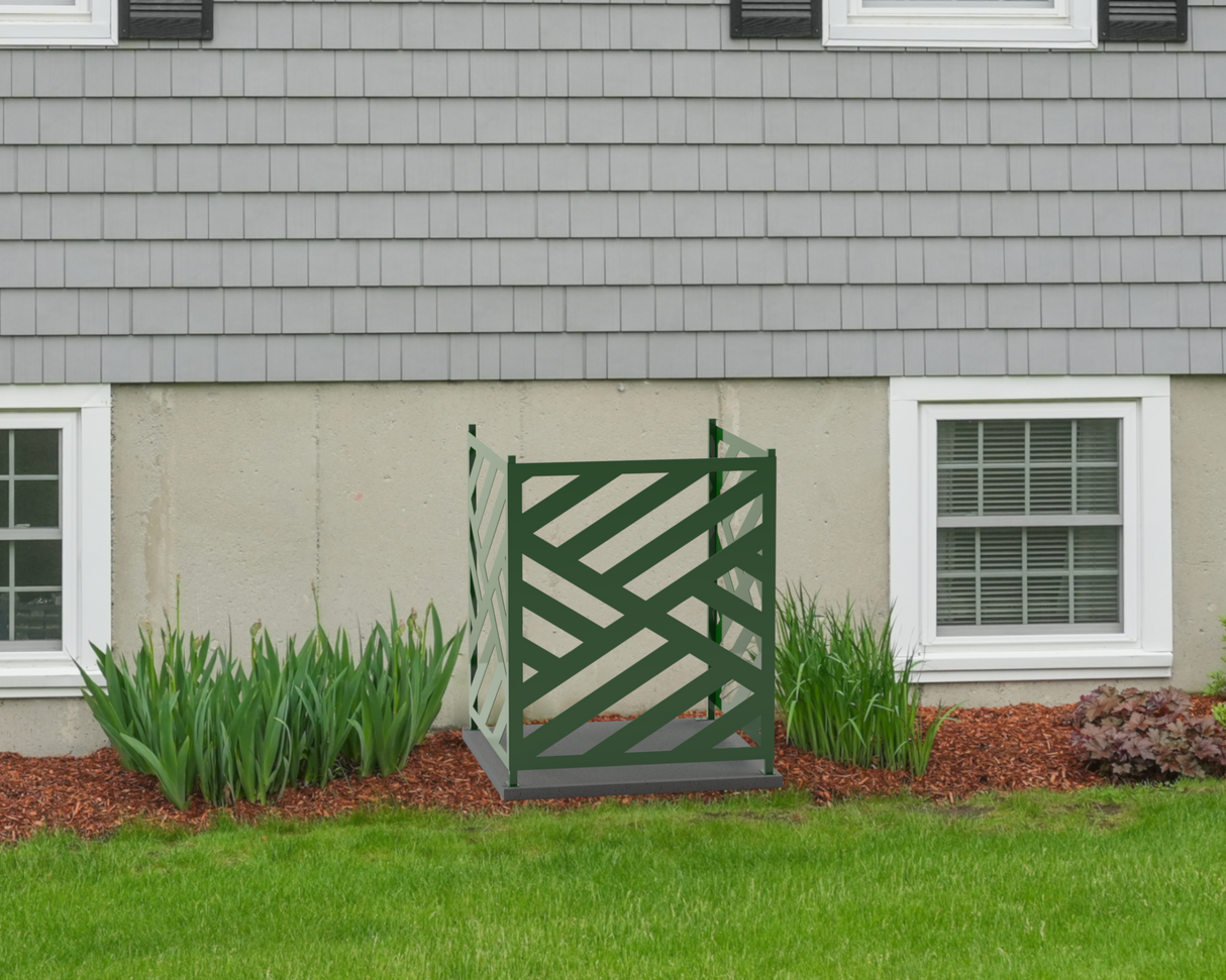 Modern Design AC Unit Cover - Multiple Sizes - Madison Iron and Wood