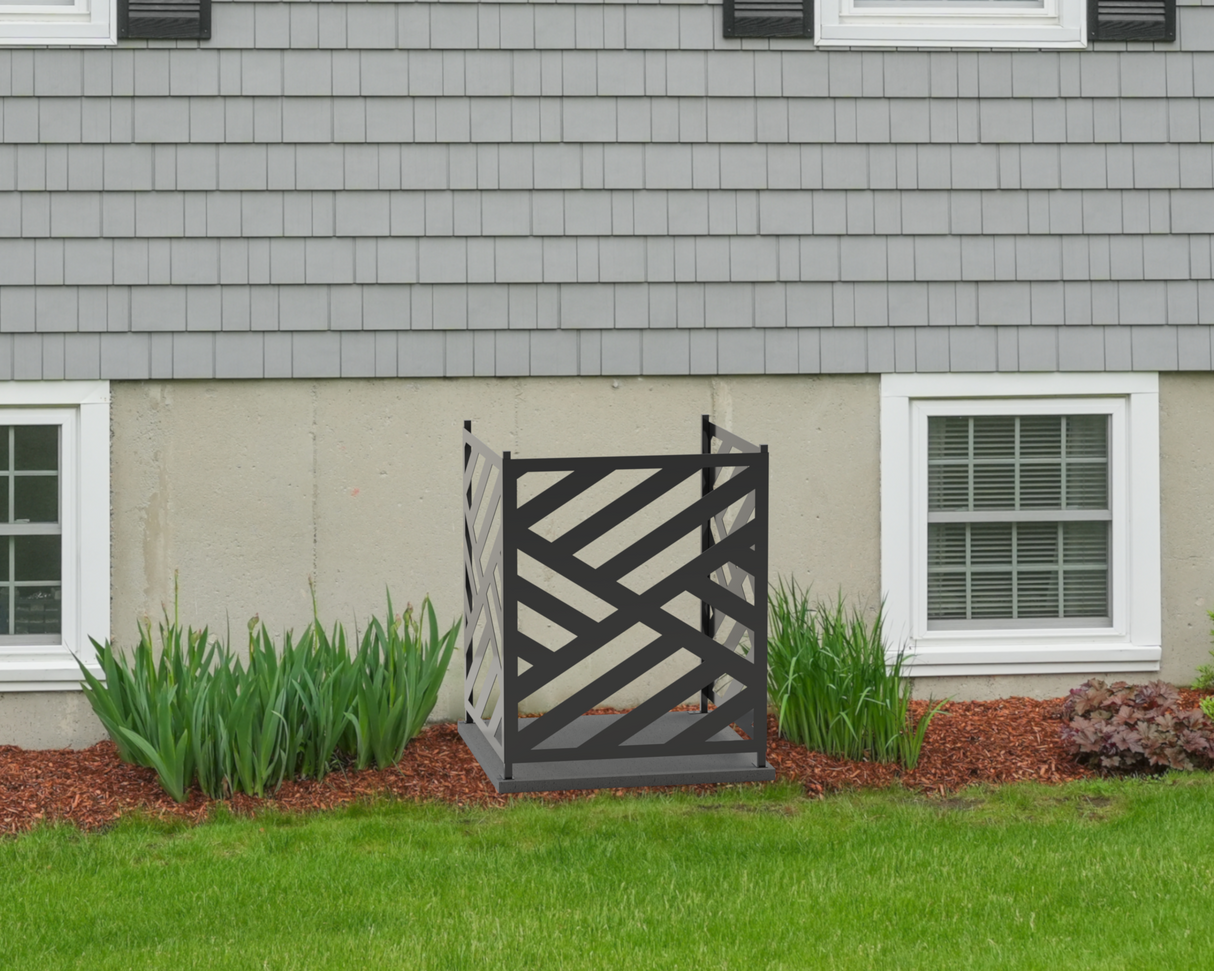 Modern Design AC Unit Cover - Multiple Sizes - Madison Iron and Wood