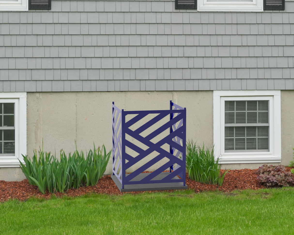 Modern Design AC Unit Cover - Multiple Sizes - Madison Iron and Wood