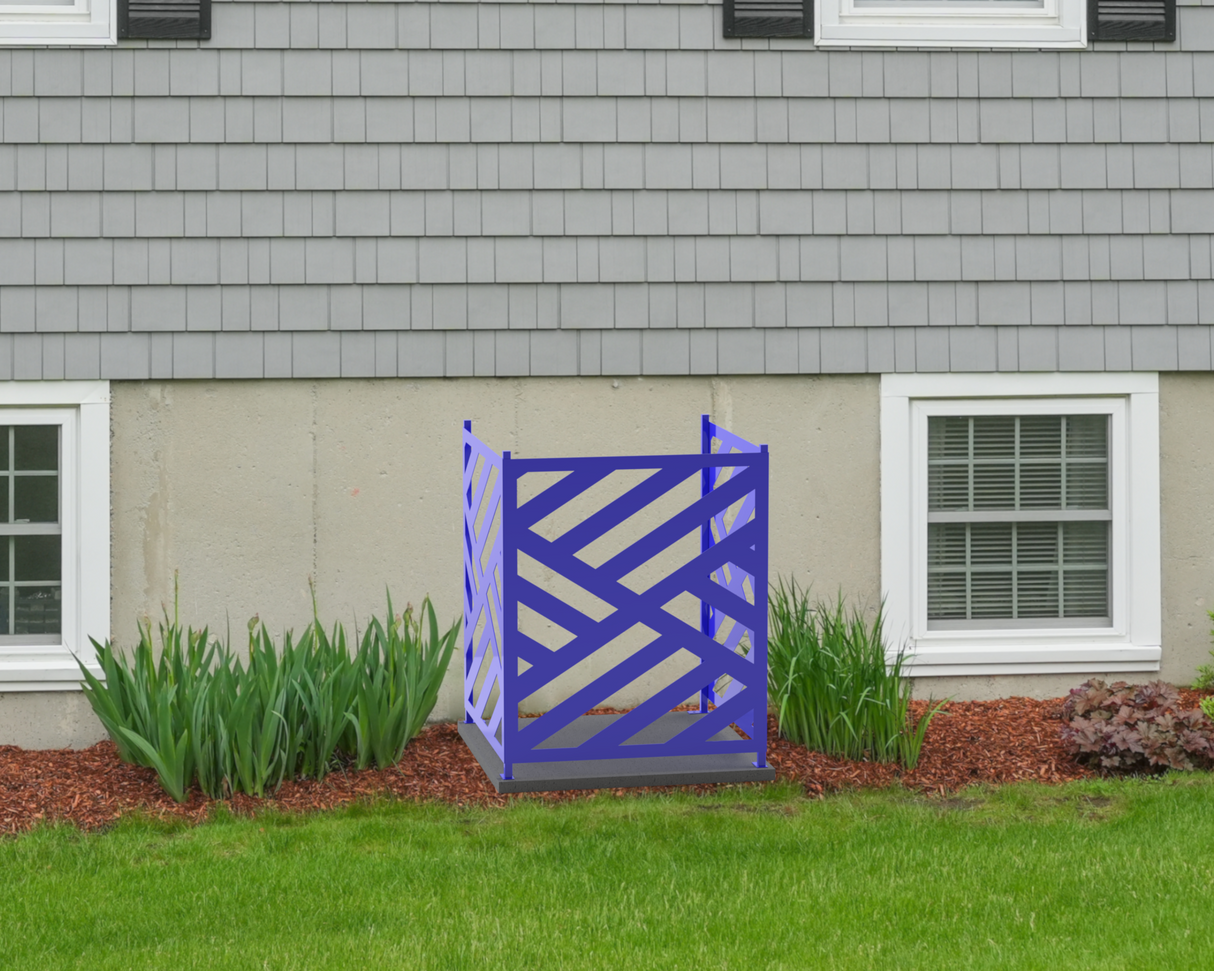 Modern Design AC Unit Cover - Multiple Sizes - Madison Iron and Wood