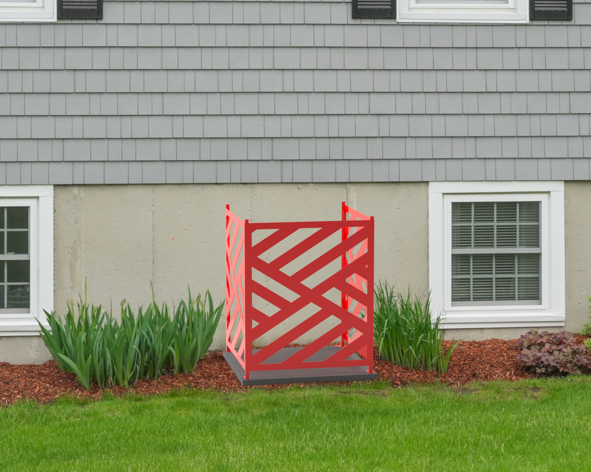 Modern Design AC Unit Cover - Multiple Sizes - Madison Iron and Wood