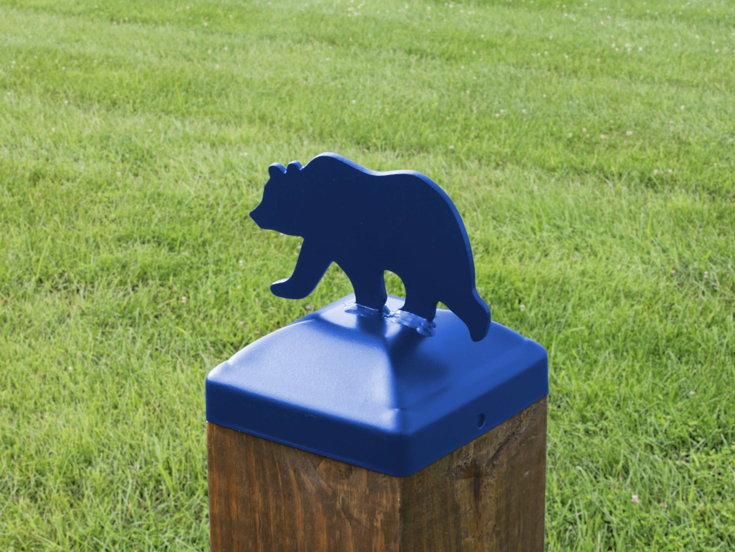 6X6 Bear Walking Post Cap (5.5 x 5.5 Post Size) - Madison Iron and Wood