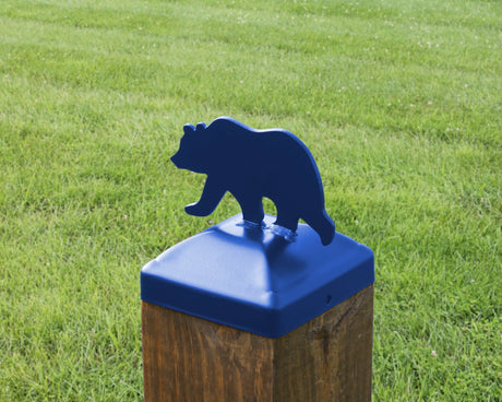 6X6 Bear Walking Post Cap (5.5 x 5.5 Post Size) - Madison Iron and Wood