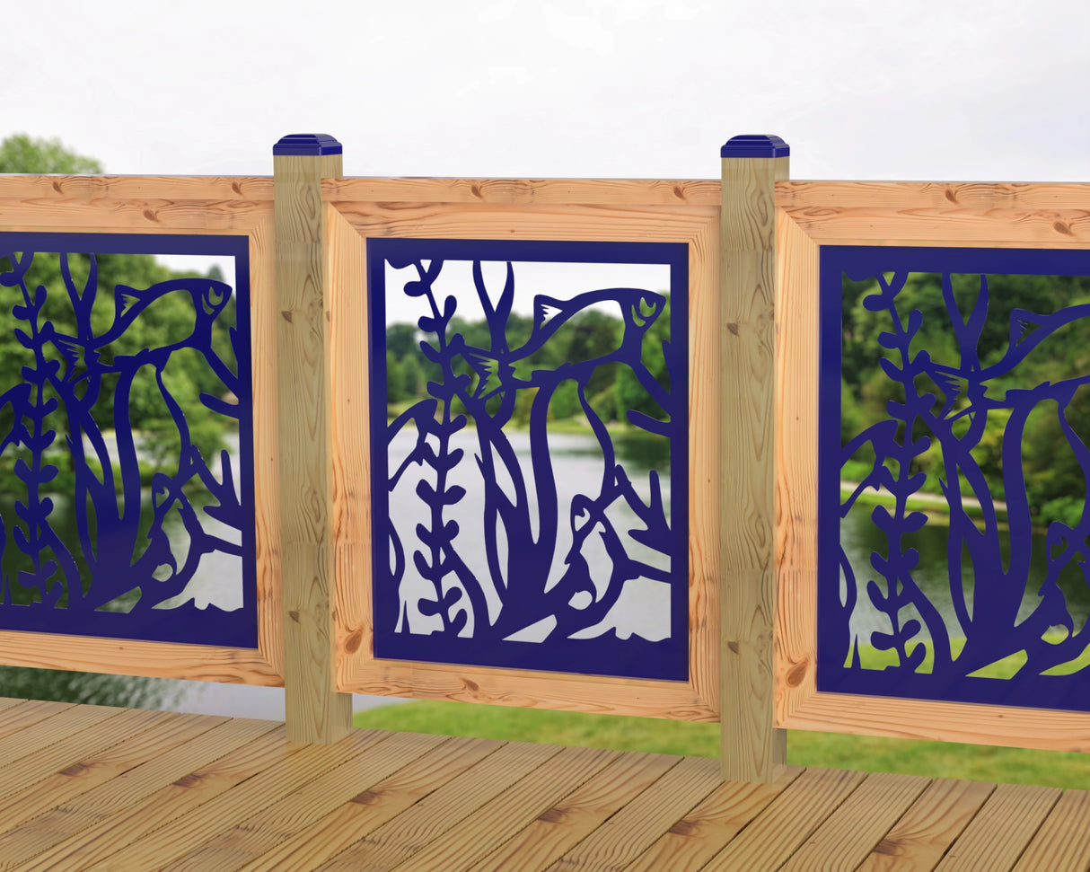 Bass Pond Railing Panel Insert - Madison Iron and Wood