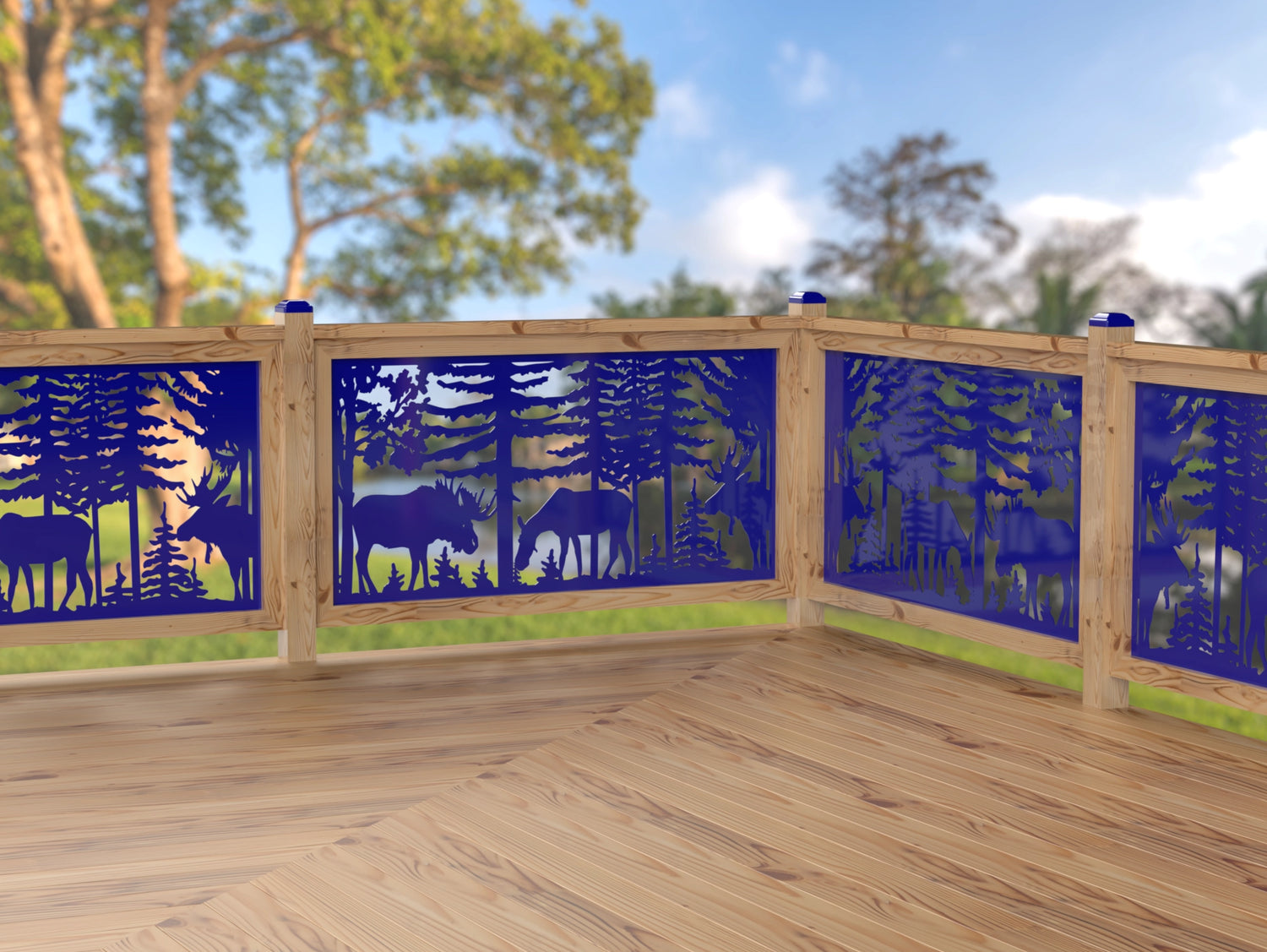 Moose Landscape Railing Panel Insert