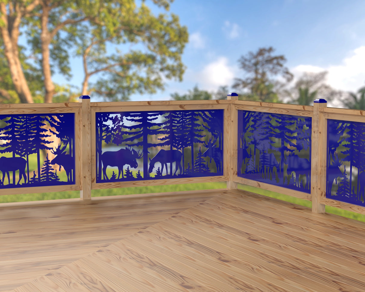 Moose Landscape Railing Panel Insert - Madison Iron and Wood