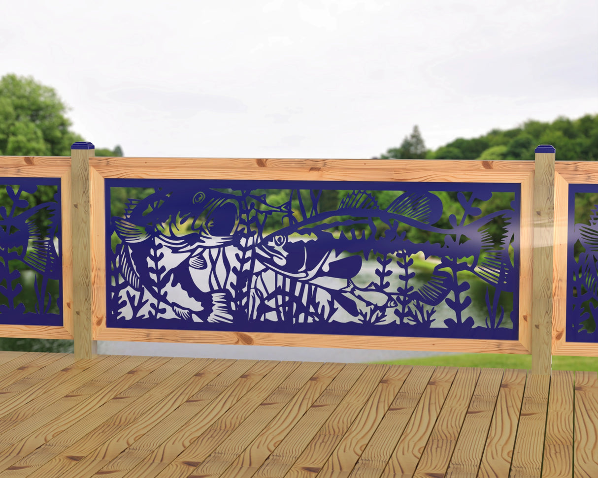 Bass Pond Railing Panel Insert - Madison Iron and Wood