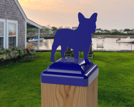4x4 French Bulldog Post Cap (Fits 3.5 x 3.5 Post Size) - Madison Iron and Wood