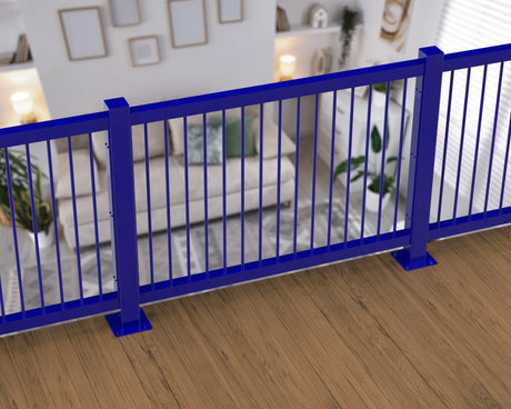 80"x30" - Round Spindle Railing Panel Insert - Madison Iron and Wood