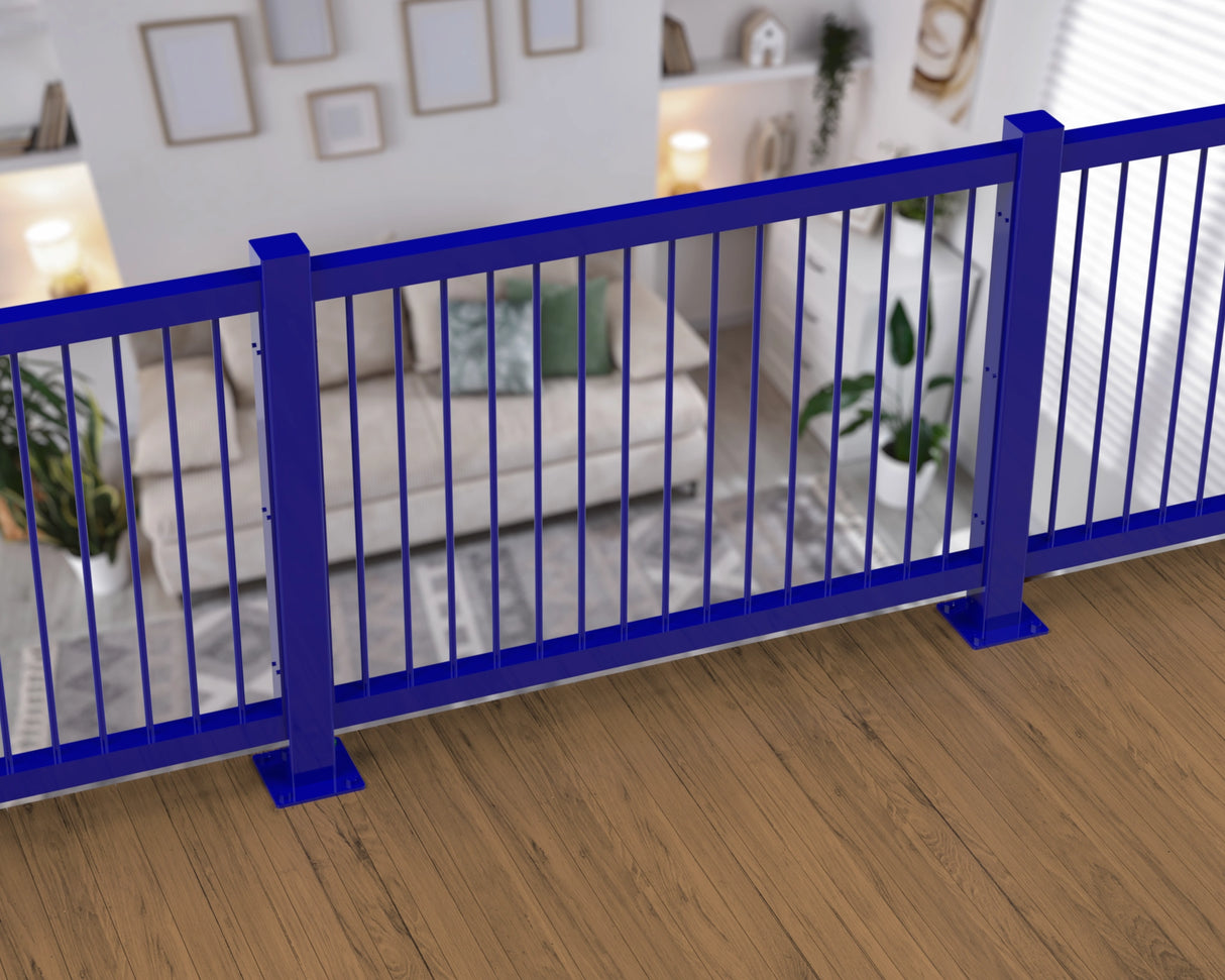 80"x30" - Round Spindle Railing Panel Insert - Madison Iron and Wood