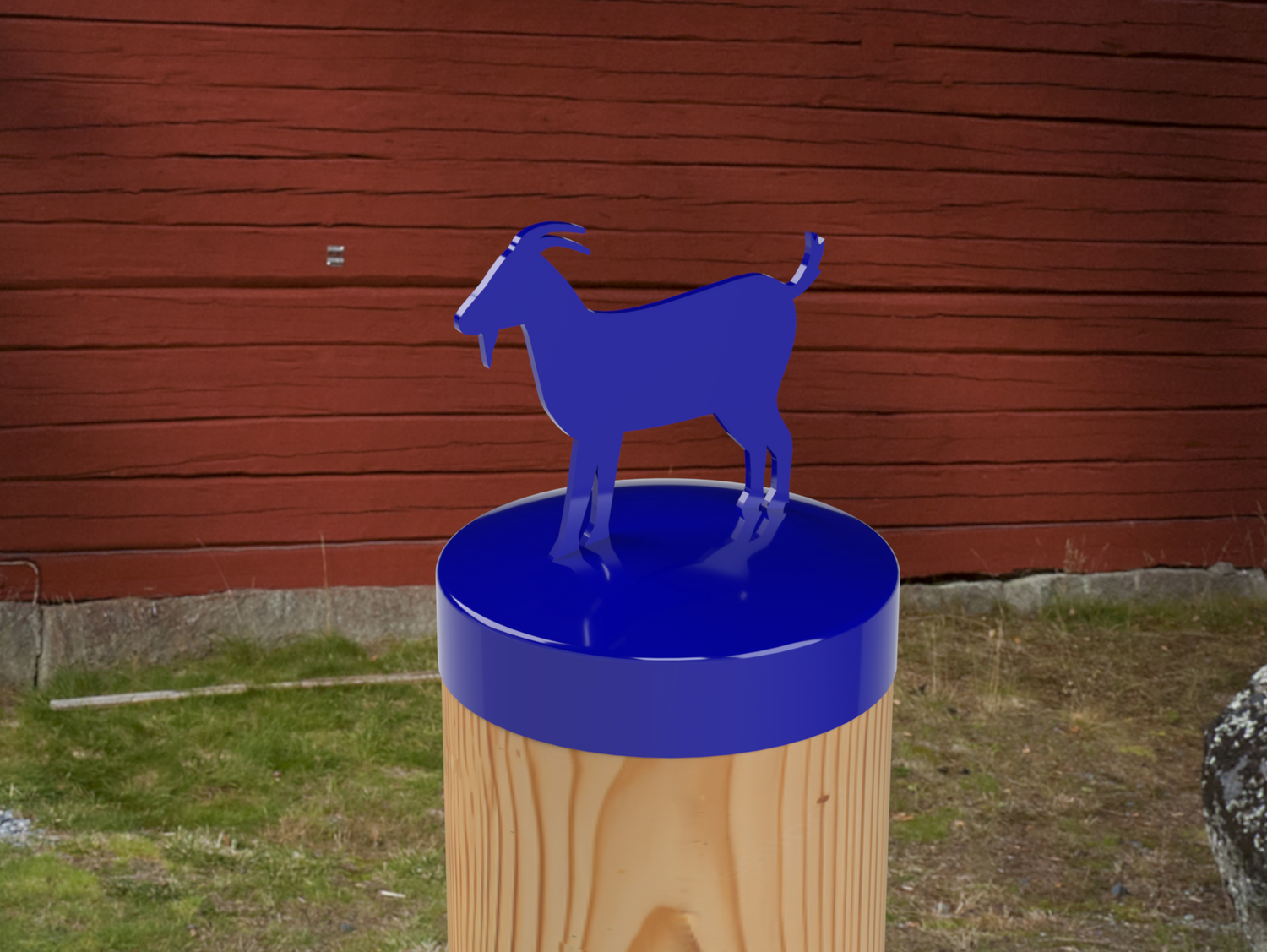 Goat, Round Post Cap (4x4 Round Post Size) - Madison Iron and Wood