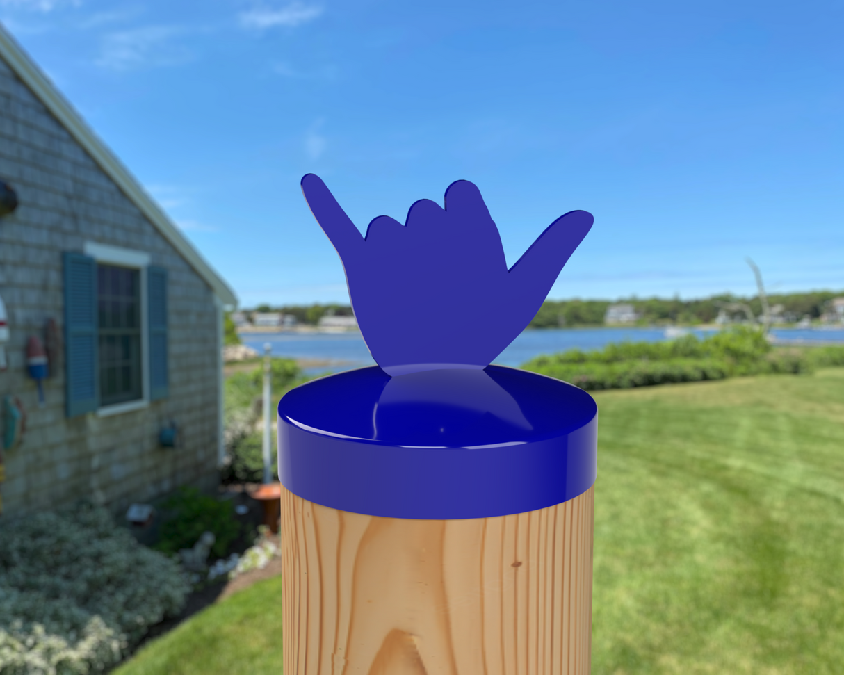 Shaka Hand, Round Post Cap (4x4 Round Post Size) - Madison Iron and Wood
