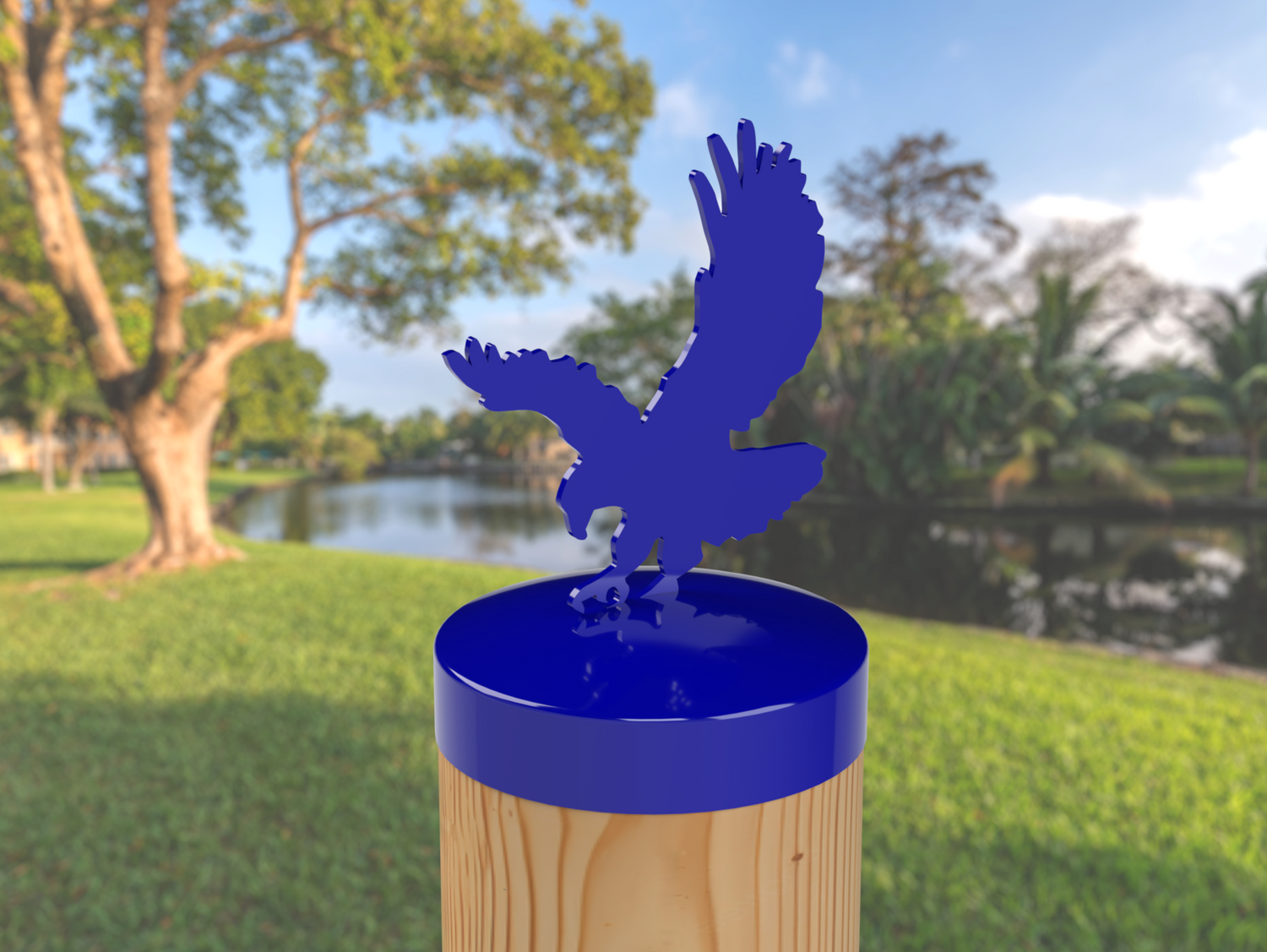 Eagle, Round Post Cap (4x4 Round Post Size) - Madison Iron and Wood