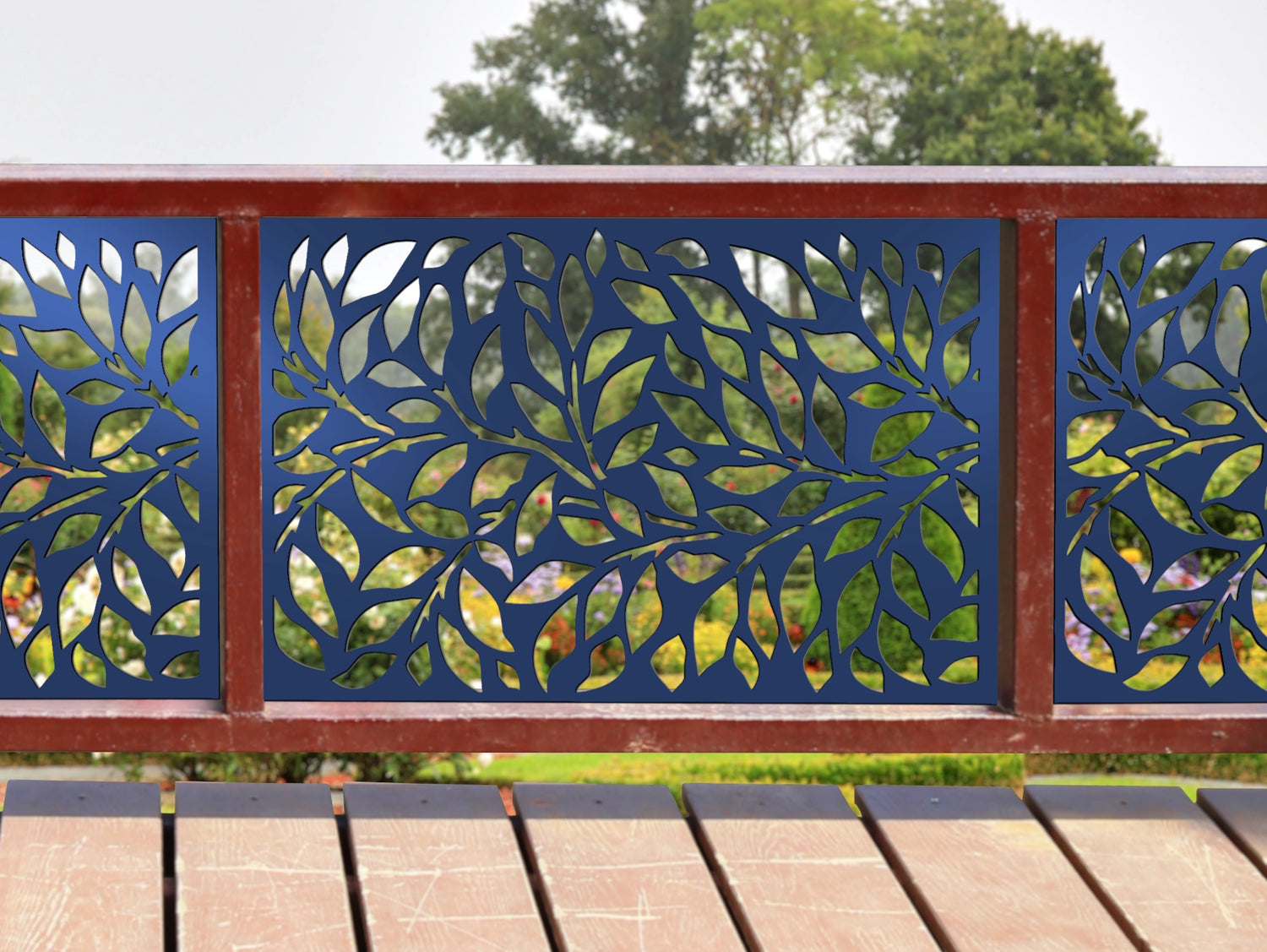 80"x30" - Tree Leaves Fence/Gate Panel Insert - Madison Iron and Wood