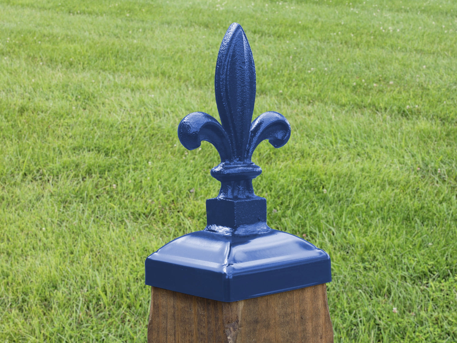 4x4 Budding Fleur-De-Lis Post Cap (3.5 x 3.5 Post Size) - Madison Iron and Wood