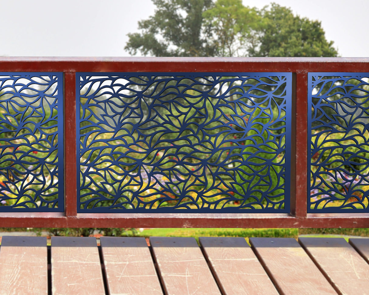 80"x30" - Garden Leaves Fence/Gate Panel Insert - Madison Iron and Wood