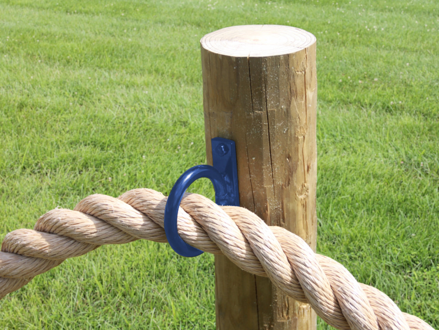 Heavy Duty Nautical Rope Ring, Narrow Body Fence Rings For Round Posts (3 sizes available) - Madison Iron and Wood