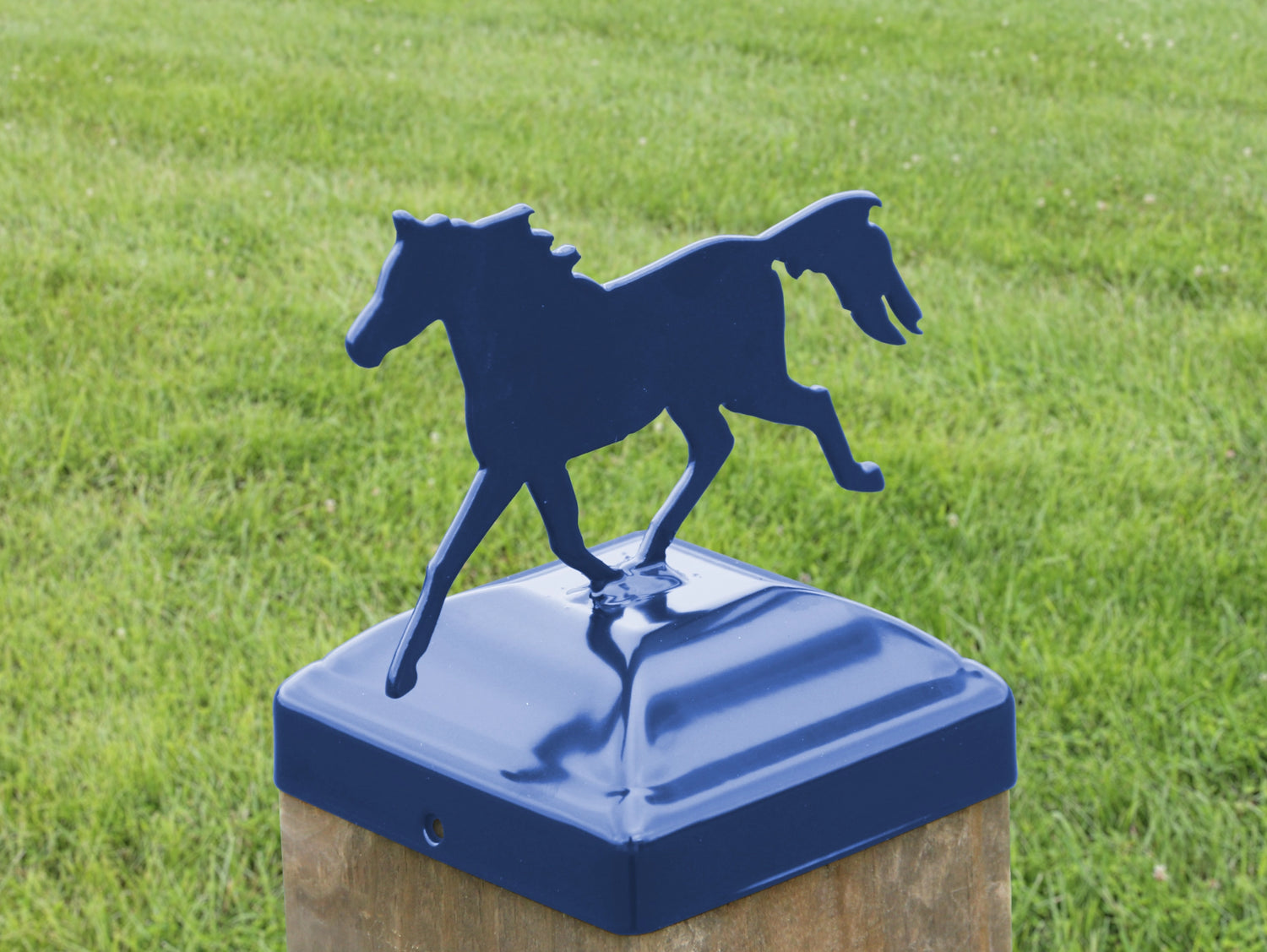 6X6 Trotting Horse Post Cap (5.5 x 5.5 Post Size) - Madison Iron and Wood