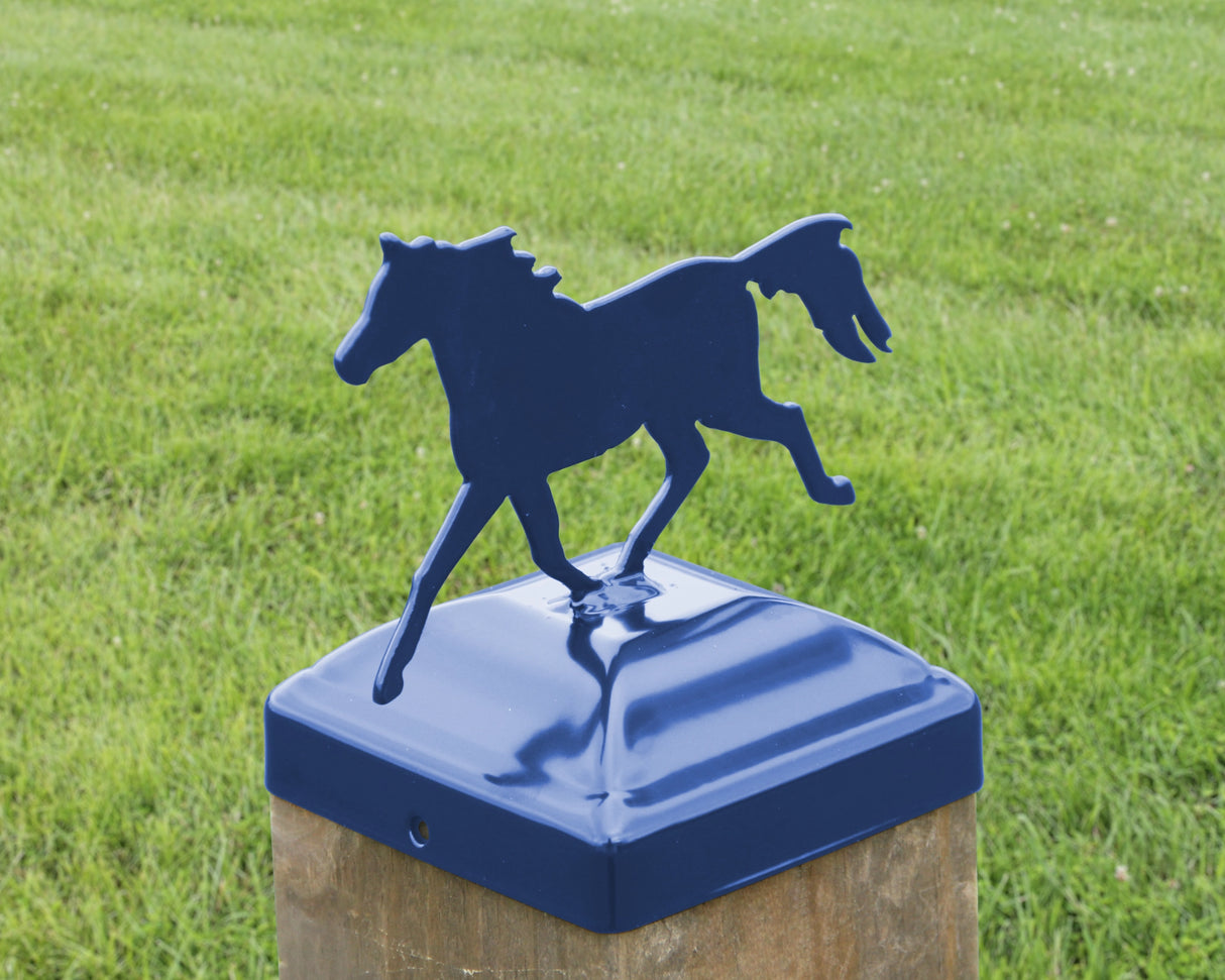 6X6 Trotting Horse Post Cap (5.5 x 5.5 Post Size) - Madison Iron and Wood