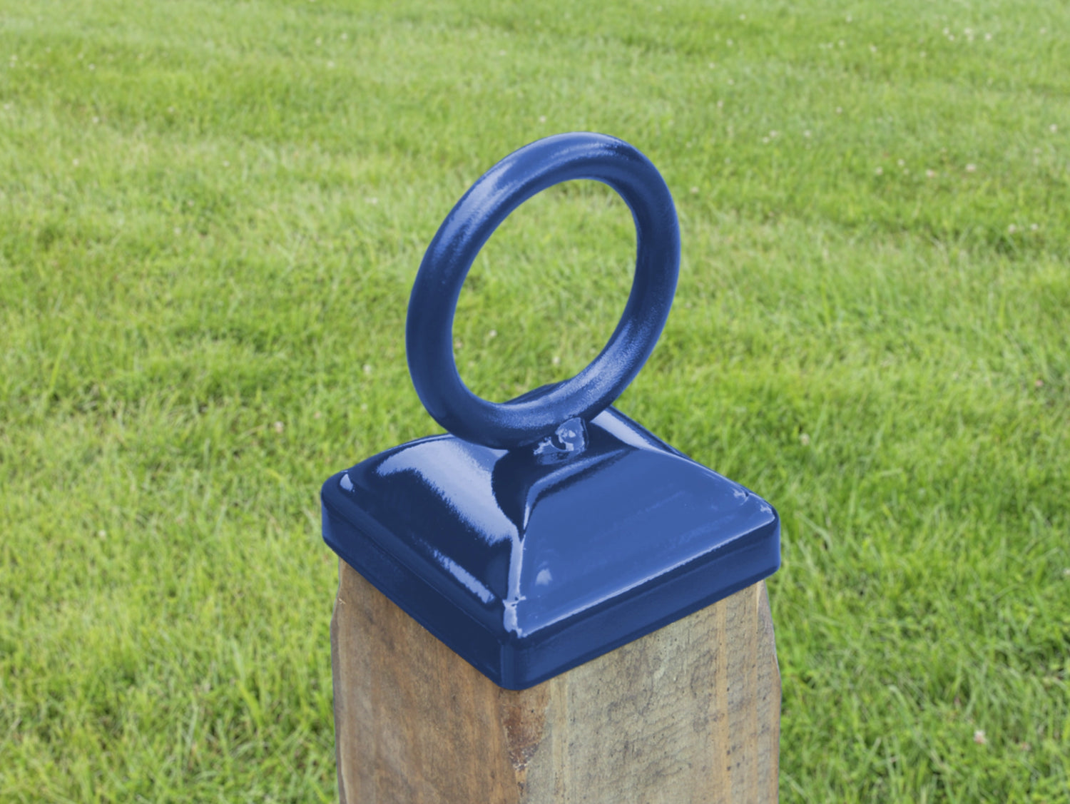 4x4 Nautical Rope Ring Post Cap (3.5 x 3.5 Post Size) - Madison Iron and Wood