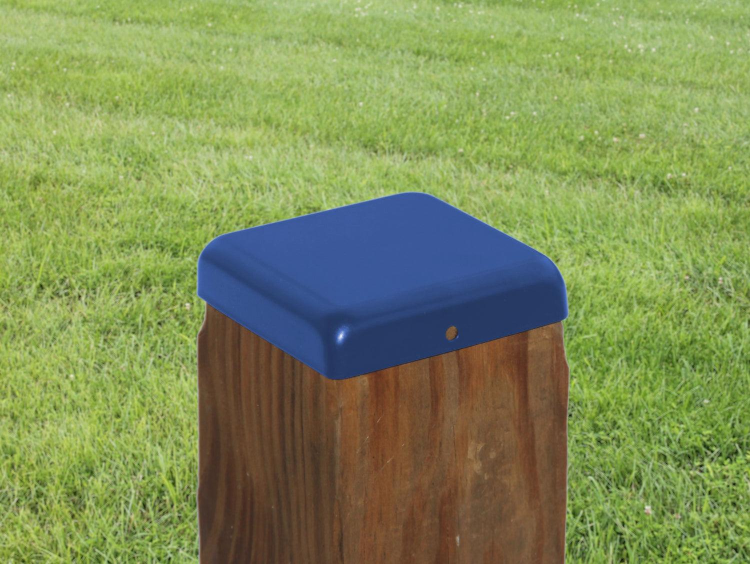 True 4x4 Flat Top Steel Post Cap - Madison Iron and Wood