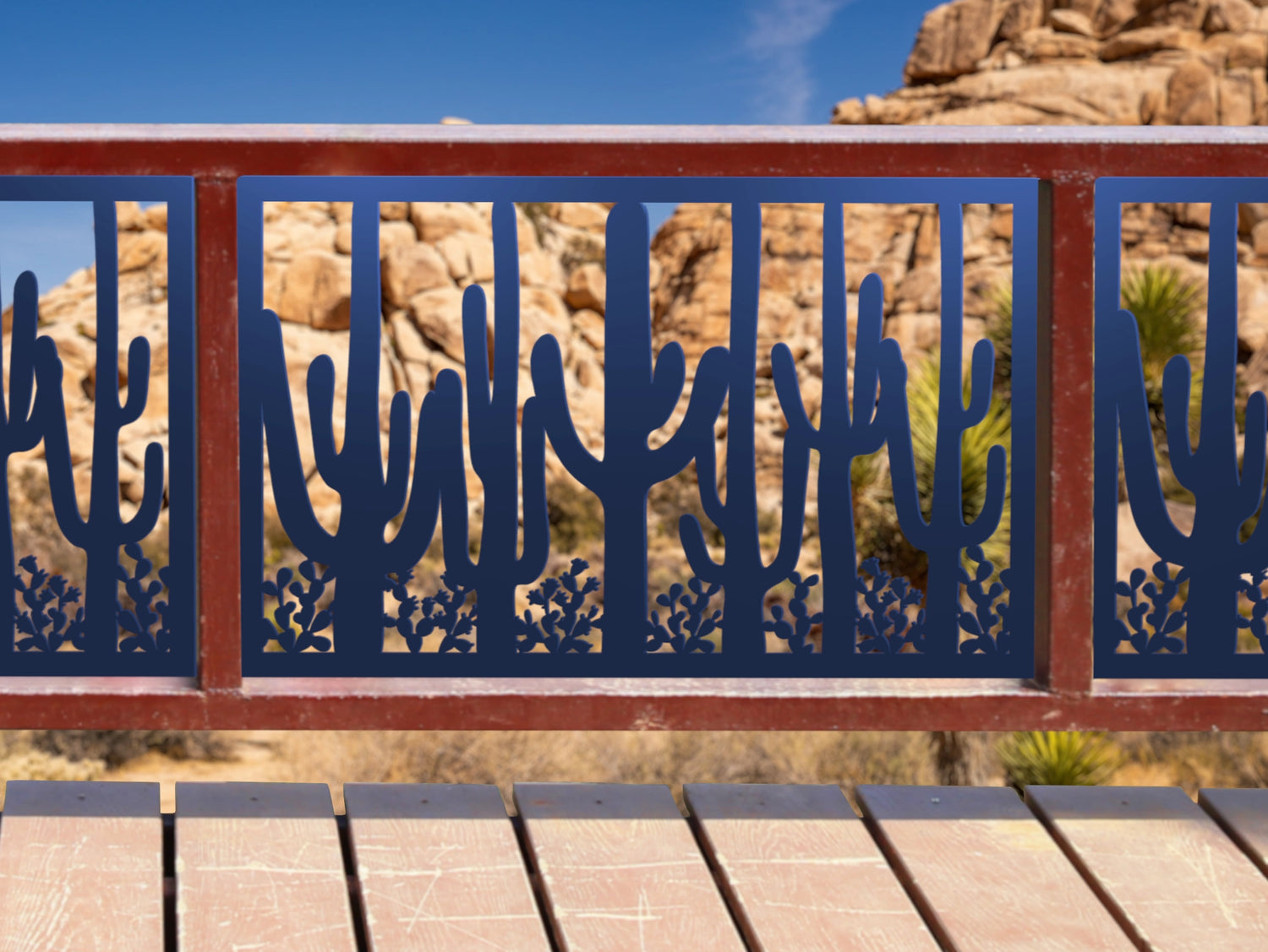 80"x30" - Saguaro National Park Fence/Gate Panel Insert - Madison Iron and Wood