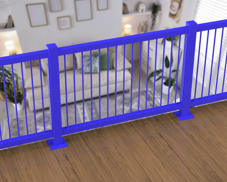 80"x30" - Round Spindle Railing Panel Insert - Madison Iron and Wood